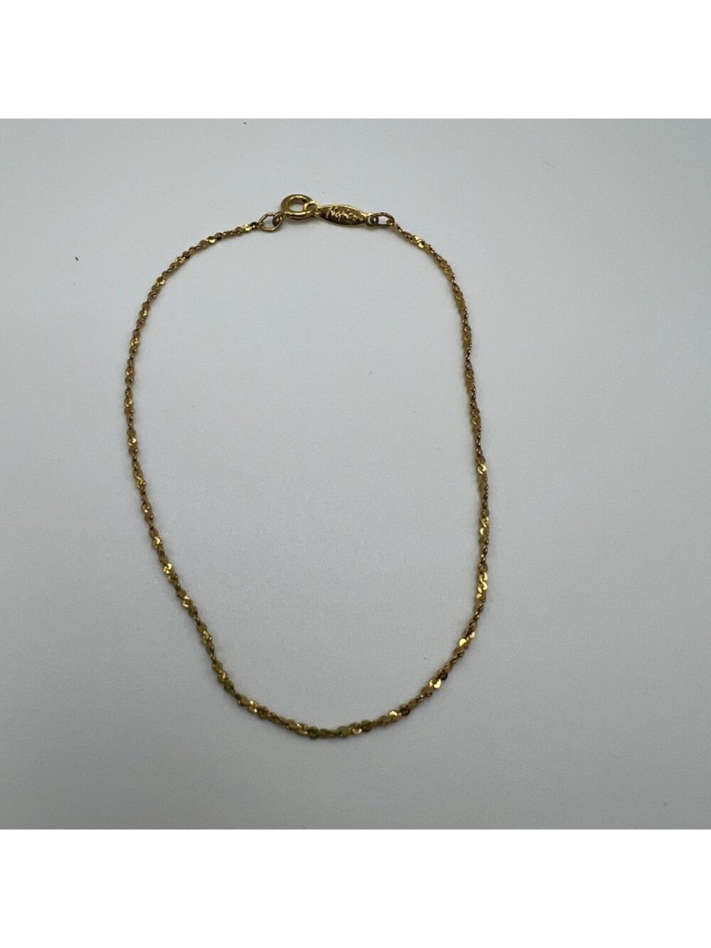 Napier Gold-Tone Twisted Chain Necklace With Spring Clasp Closure 16 Inches